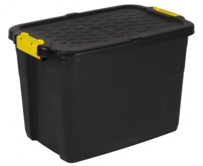XXL Aufbewahrungsbox Box Kunststoffbox Lagerbox Material Kiste Deckel TOUGH 60 L - Bild 1 von 3