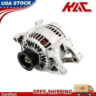 Alternador para Jeep Wrangler 1993-1997 2.5L 90 Amp 12 Volts CW 6 Ranhuras Polia - Imagem 1 de 4