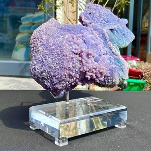 9.81LB Natural Top Grade Grape Agate Jade Marrow Crystal Mineral Sample Collecti - Picture 1 of 15