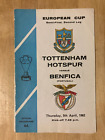 1962 EUROPEAN CUP SEMI-FINAL SOCCER/FOOTBALL PROGRAM-TOTTENHAM v BENFICA-EUSEBIO