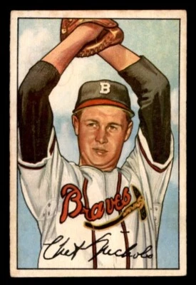 1952 Bowman Baseball #120 Chet Nichols GD *h2 - Image 1 of 2