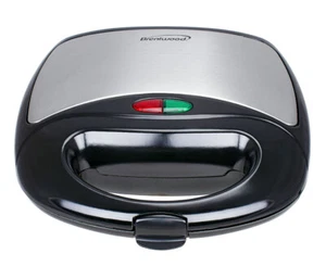 Brentwood TS-240B Non-Stick Compact Dual Sandwich Maker 750W Black & Silver NEW - Picture 1 of 7
