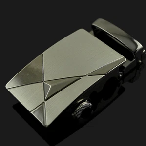 Luxury Leather Men's Automatic Belt Buckle Fashion NO Waist Strap Belt Waistband - Picture 1 of 2
