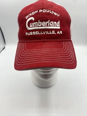 Sombrero de camionero vintage rojo y blanco SnapBack �� Gorra de granja avícola Dixie Foto 1 de 4