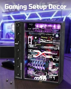 ROKR Parallel World Marble Run LED 3D Puzzle Cyberpunk Steampunk Gaming Desk - Picture 1 of 10