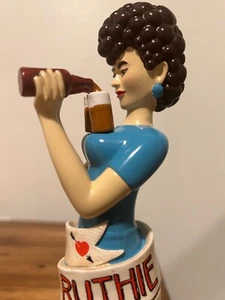 EXILE BREWING COMPANY TAP HANDLE RUTHIE BEER BOOBS MAN CAVE DECOR IOWA BREWERY - Picture 1 of 8