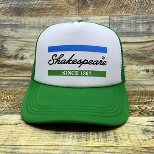 Shakespeare Fishing Mens Trucker Hat Green Snapback Bait Tackle Throwback Cap - Picture 1 of 8