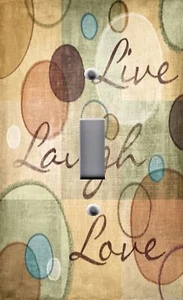 Light Switch Plate & Outlet Covers INSPIRATIONAL LIVE LOVE LAUGH ABSTRACT CIRCLE - Picture 1 of 26
