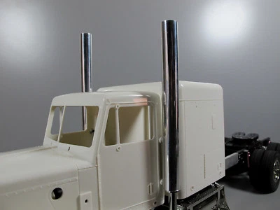 Aluminum L&R Exhaust Pipe Stack Adapter Tamiya 1/14 King Hauler Globeliner - Image 1 of 4