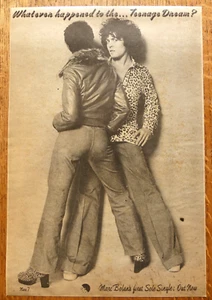 Whatever Happened To The Teenage Dream Marc Bolan 1st Solo Single Poster Laminat - Picture 1 of 2