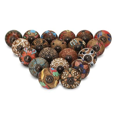 Cabinet Knobs Ceramic Door Knobs for Cupboards Draws Vintage Kitchen Drawer Rust - Image 1 of 4