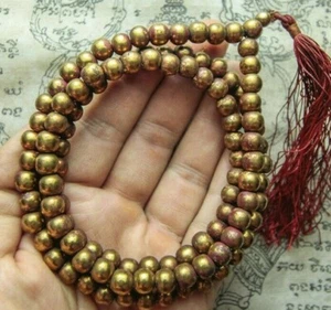 Necklace Leklai 108 Mala Prayer Beads Somdej Toh Thai Buddha Amulet - Picture 1 of 4