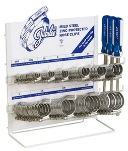 100 x Clips de Manguera Jubilee con Soporte Dispensador y 3 Flexidrivers | Zinc - Imagen 1 de 5