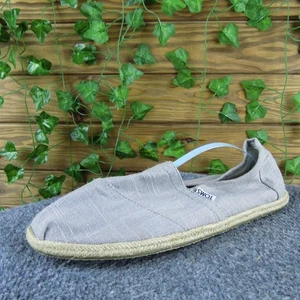 Alpargata sin cordones Toms para hombre tela gris talla 9 mediana ligeramente usada 2025 - Imagen 1 de 6