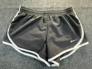 Girl's Youth Nike Dri-Fit Running Shorts black white small lined drawstring -999 - Picture 1 of 5