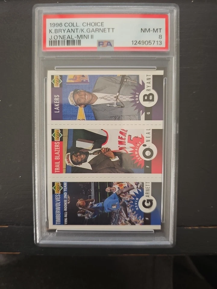 1996 Upper Deck Collector's Choice Kobe Bryant, Kevin Garnett, Jermaine O'Neal  - Image 1 of 2
