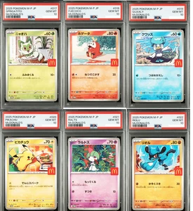 PSA 10 Seq Pikachu Mcdonald's Promo Set Sprigatito Fuecoco Quaxly Ralts Riolu - Bild 1 von 8