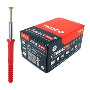 Timco Dot & Dab Wall Fixing Corefix Zinc M5 x 100-120mm Box of 24 - Picture 1 of 8