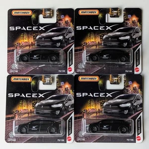 Lot Of 4 Matchbox Tesla Model X Black Special Edition Limited Short Card Rare - Picture 1 of 1