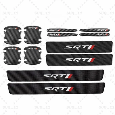 NEW For DODGE 12PCS Black Rubber Car Door Scuff Sill Cover Panel Step Protector Foto 1 de 4