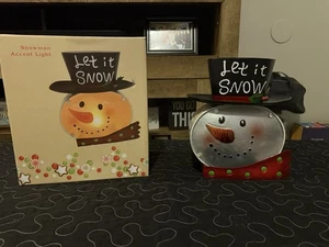 Cracker Barrel Snowman Accent Light - Picture 1 of 3