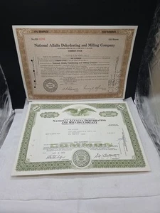 National Alfalfa Dehydrating And Milling Co. 2 Stock Certificates Shares - Bild 1 von 6
