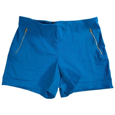 Pantalones Cortos Informales INC International Concepts Para Mujer Talla 14 Azul Bolsillo con Cremallera Foto 1 de 4