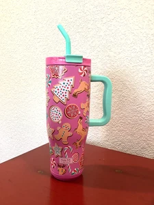 SIMPLY BELLE Weihnachten Lebkuchen Reisebecher 40 Unzen Cookies Rentier ~NEU~ - Bild 1 von 4