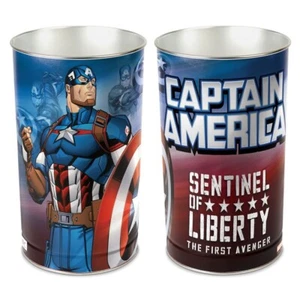 CAPTAIN AMERICA SENTINEL LIBERTY 15"X10.5" TRASH CAN WASTEBASKET NEW WINCRAFT 👀 - Picture 1 of 1