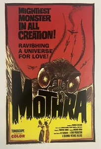 Mothra Movie Poster Sci-Fi Horror Monster Wall Art Decor Print Circus of Horrors - Imagen 1 de 3