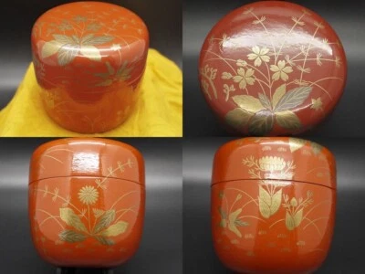 Carrito de té de madera de laca japonesa Spring field maki-e O-Natsume Urasenke (1221) Foto 1 de 4