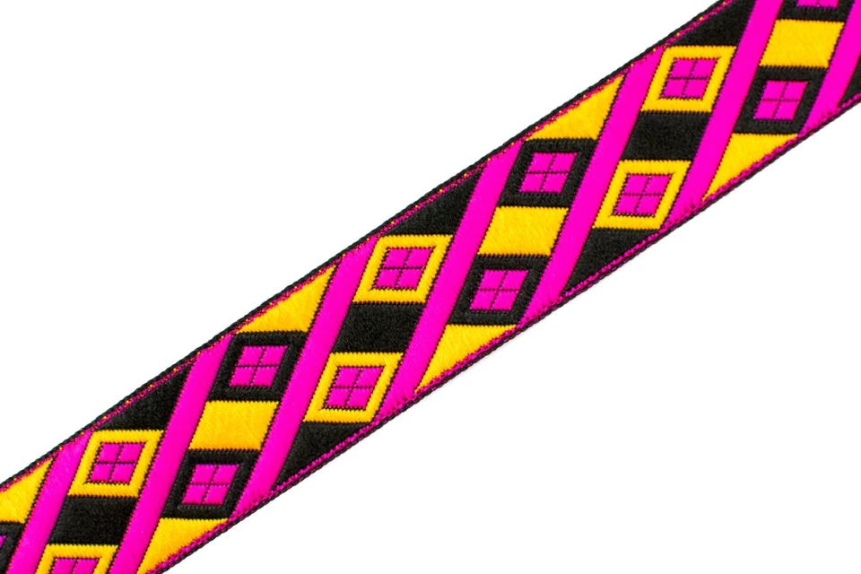 3.3 cm - 33 mm wide Jacquard Trim Woven Braid Sew Ribbon Craft Braided JT65 - Image 1 of 1