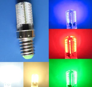 E14 LED Light bulb Red/Green/Blue/White/Warm 64-3014 SMD Light 220V E14S Lamp - Picture 1 of 9