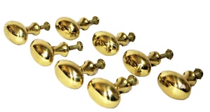 Vintage Solid Brass Drawer Pull Cabinet Hardware Door Knobs Metal Set 8 - Picture 1 of 7