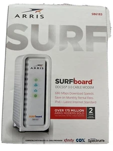 ARRIS SB6183 686 Mbps Cable Modem, White - 59243200300 - Picture 1 of 4