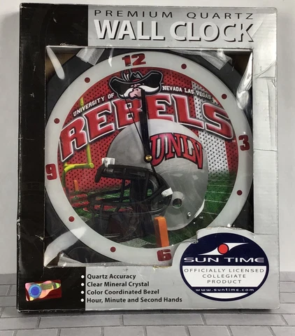 UNLV University Las Vegas Rebels Football Helmet NCAA Wall Clock Dorm ManCave Cover