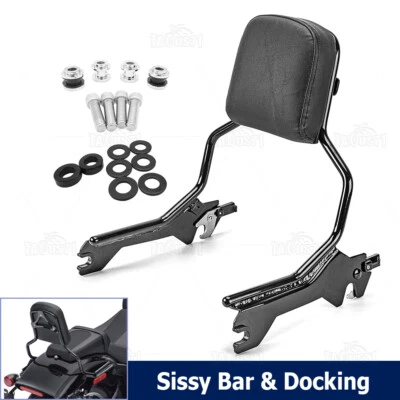 Backrest Sissy Bar Docking Kit For Harley FLFB FXBR 107 FLFBS FXBRS 114 2018-UP - Imagem 1 de 4