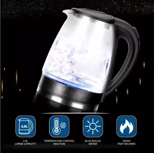 BOLLITORE in vetro 1,8L Sterilizza Acqua 1500 W - Ideale per Infusi, Tè e Caffè - Foto 1 di 12