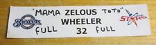 Zelous Wheeler 2"X8.5" Used Locker Name Tag MiLB Baseball Huntsville Stars
