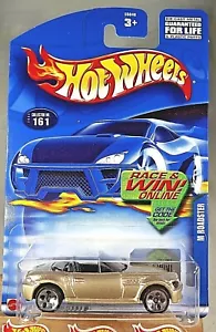 2002 Hot Wheels Mainline/Collector #161 M ROADSTER Gold w/Chrome 5Dot Spokes - Picture 1 of 5