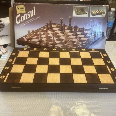 Chess Set 80s Handmade Beechwood Case Wooden  Russian Maple Pieces Consul - Image 1 of 4