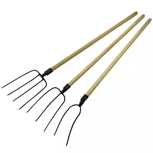 Long Handle Muck Out Fork For Hay Manure Straw 1.5M (Horse Stable Pitchfork) - Picture 1 of 22