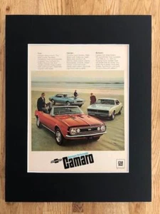 1967 SS-396 Camaro Line-up Print-Ad/Matted & Ready to Frame or Hang As-Is! - Picture 1 of 1