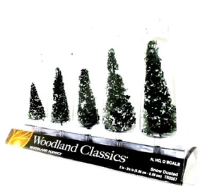 Woodland Classics árboles listos para usar TR3567 nieve en polvo - paquete de 5 - Imagen 1 de 1