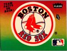1984 Logo des Red Sox de Boston #NNO Fleer Boston Red Sox Team autocollants 84-F-STIC#1&2