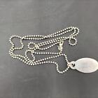 Authentic Tiffany&amp;Co Silver Oval Tag Plate Necklace siver 925 radius 19 inch