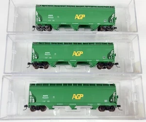 INTERMOUNTAIN ACF HOPPERS AGP GREEN X 3 MICRO-TRAIN KNUCKLES BXD N-SCALE(KF) - Picture 1 of 7
