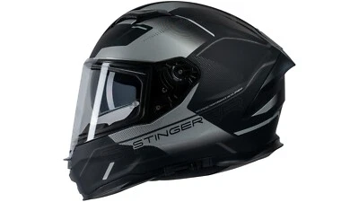 Motorradhelm Integralhelm Spec-X Stinger Gr. S (55/56) schwarz silber #SPX1/S - Bild 1 von 4