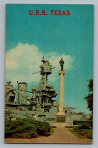 EE. UU. Postal Texas TX Acorazado San Jacinto Campo de Batalla Houston Años 50 - Imagen 1 de 2