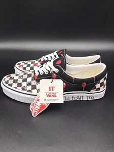 Vans Era x IT - House Of Terror Pennywise Película de Horror Check Zapatos Hombre 8.5/W 10 - Imagen 1 de 12